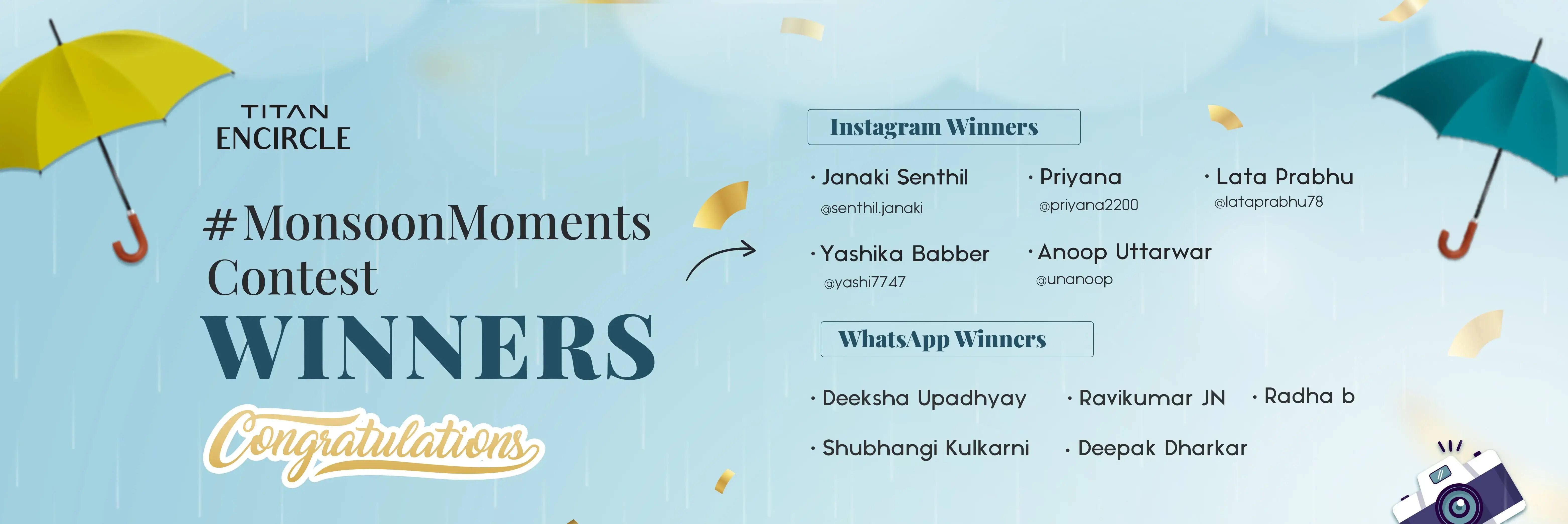 Monsoon Contest Winners