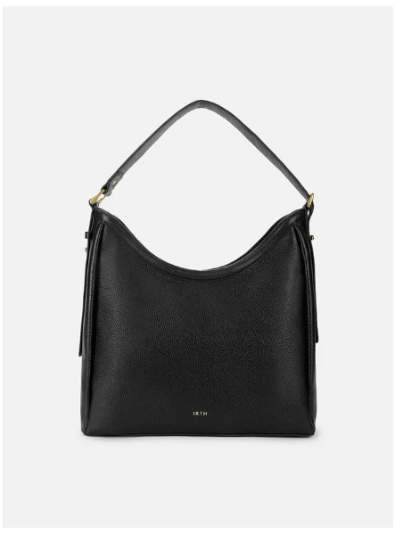Lillian Leather Shoulder Bag - Black