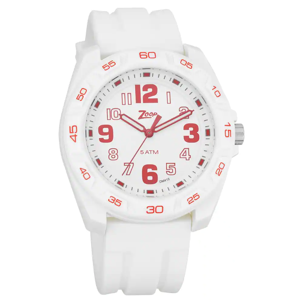 Zoop Glow Watch with White Dial & Plastic Strap | TITAN