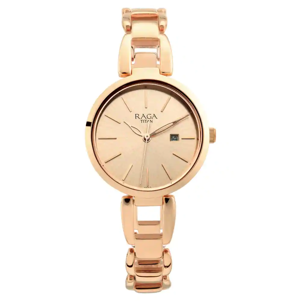 Titan Raga Viva Rose Gold Dial Analog Watch for Women