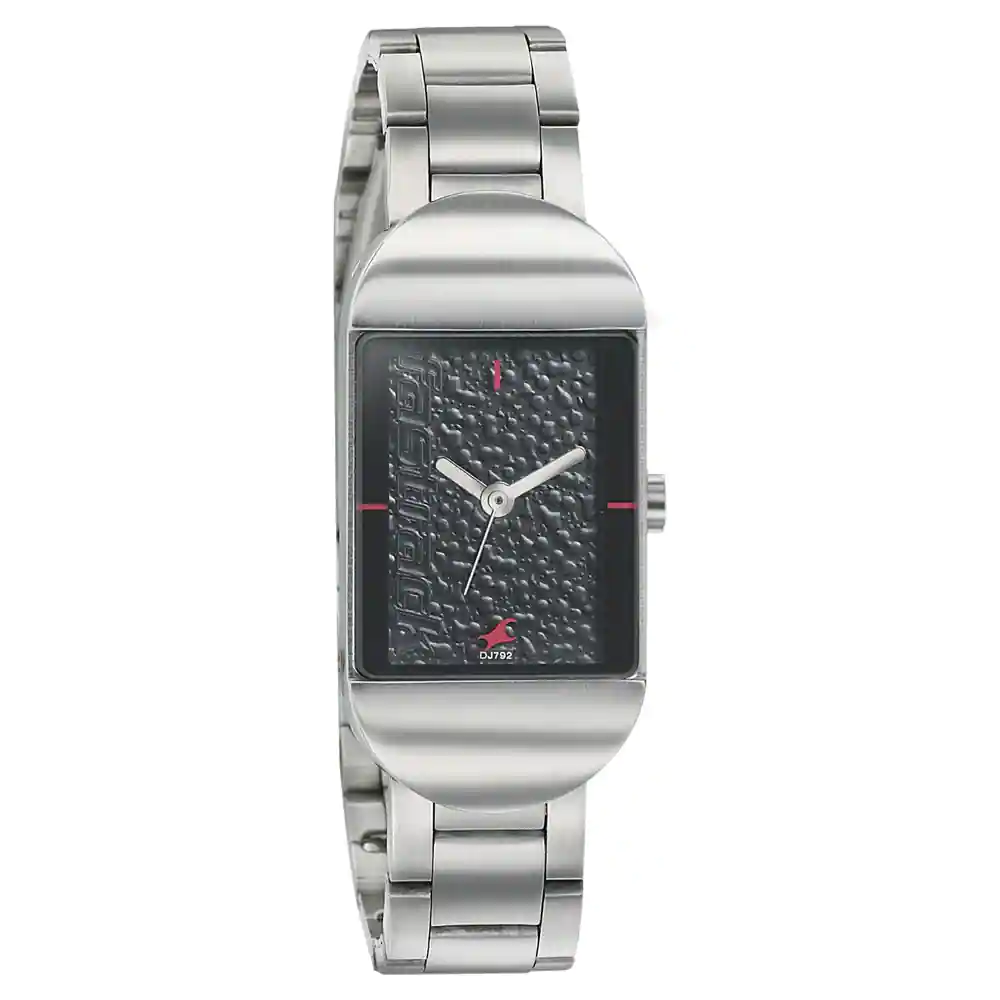 Fastrack Go Skate Quartz Analog Watch for Girls With White Dial Stainless Steel Strap