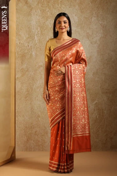 Red Banarasi Pure Silk Woven Saree