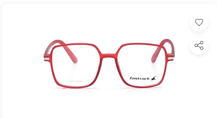 Red Geometric Rimmed Eyeglasses for Men and Women