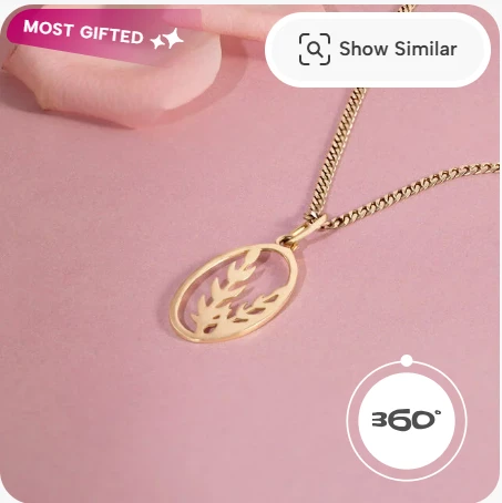 Leafy Elegance Gold Pendant
