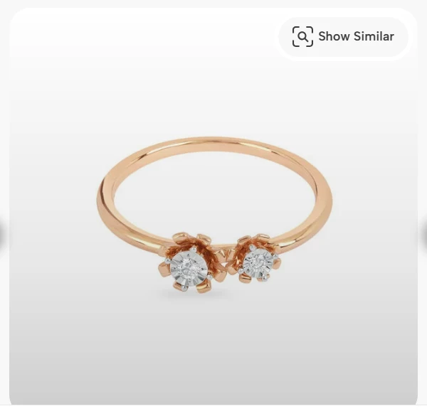 14KT White-Rose Gold Margarita Finger Ring